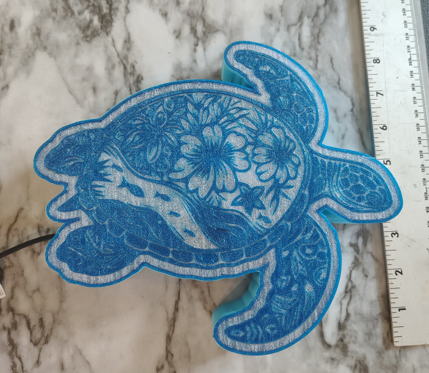 Save my sea turtles LED light up sign desktop or wall hog