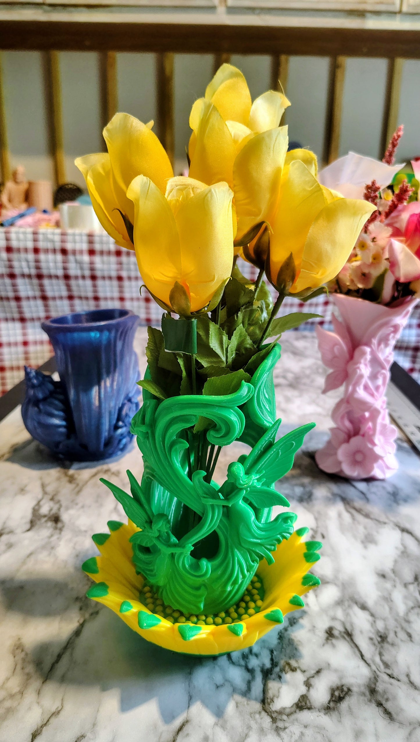 Sunflower fairy vase dry flower display