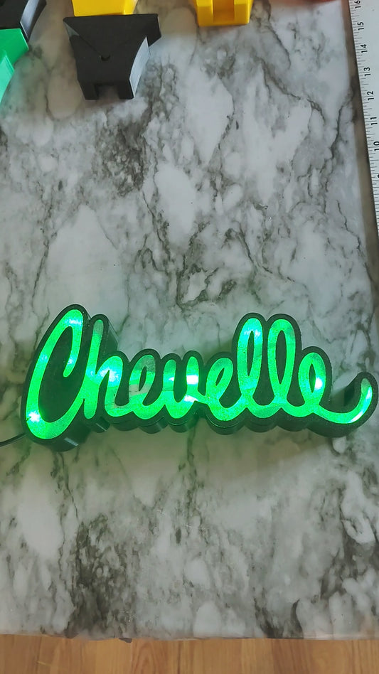 Classic car Chevelle light up sign for man cave or garage