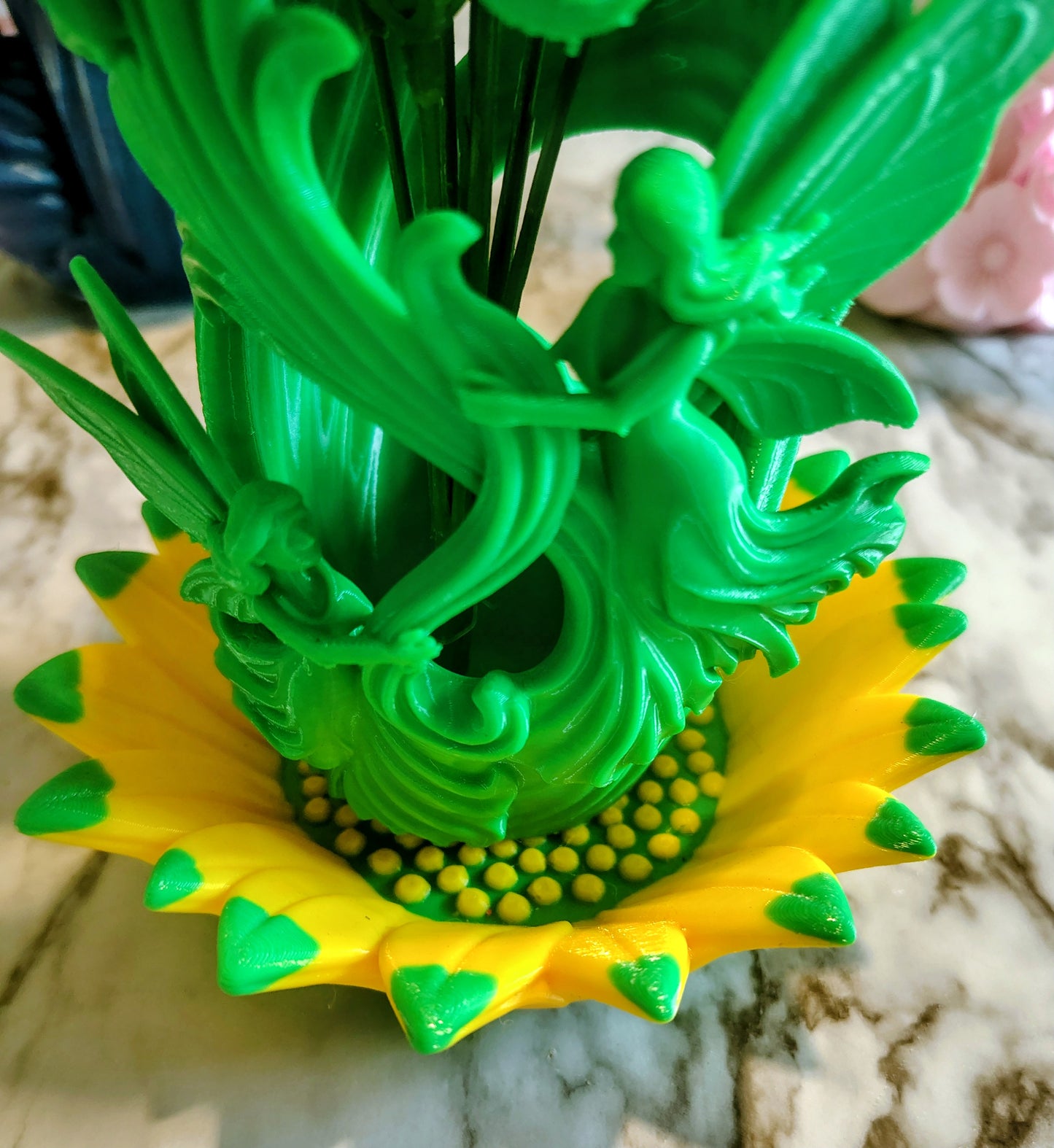 Sunflower fairy vase dry flower display