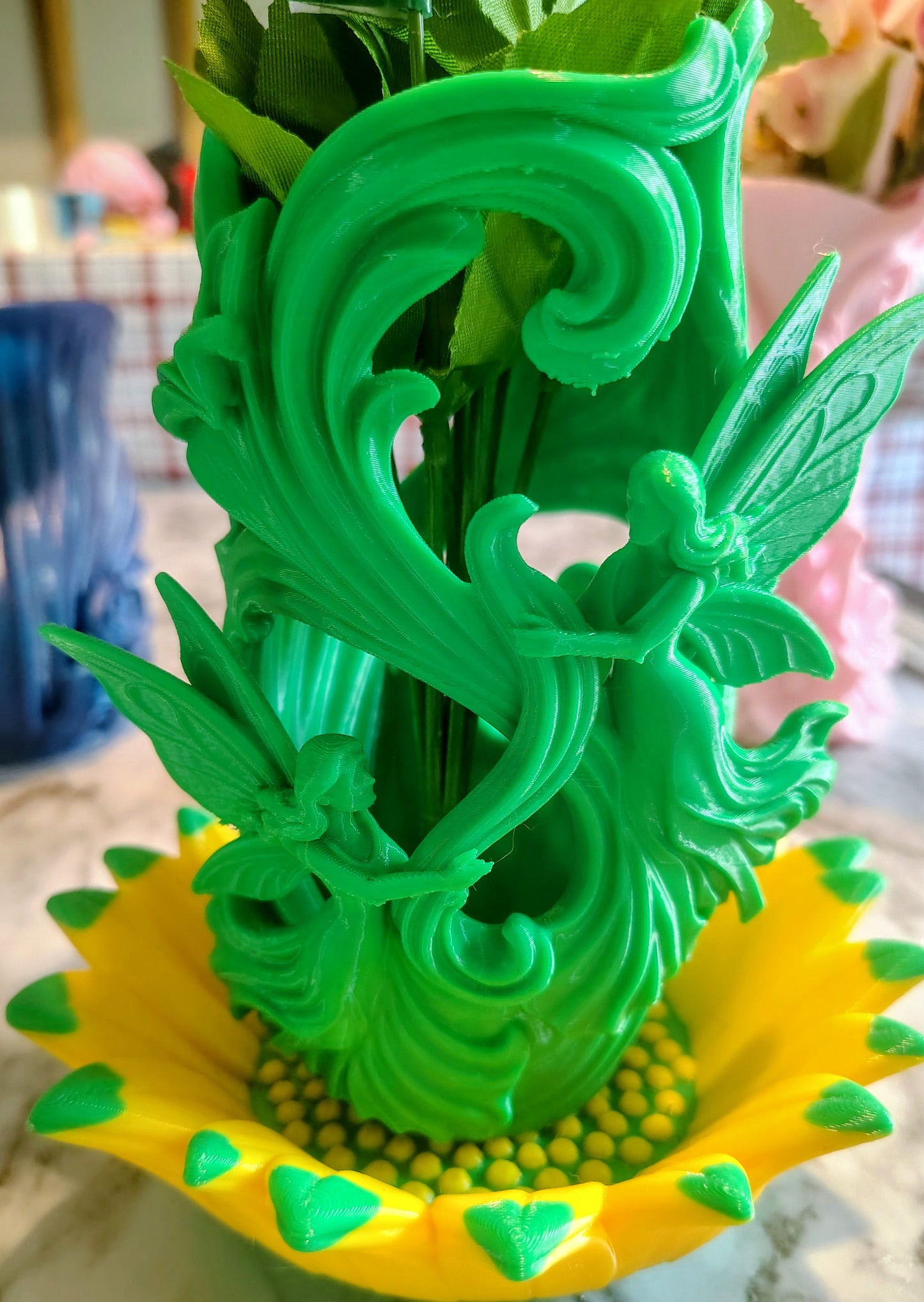Sunflower fairy vase dry flower display