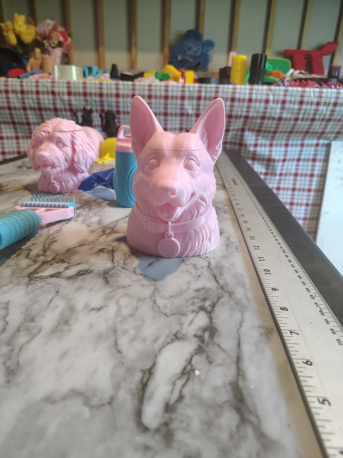 German Shepherd treat jar storage container