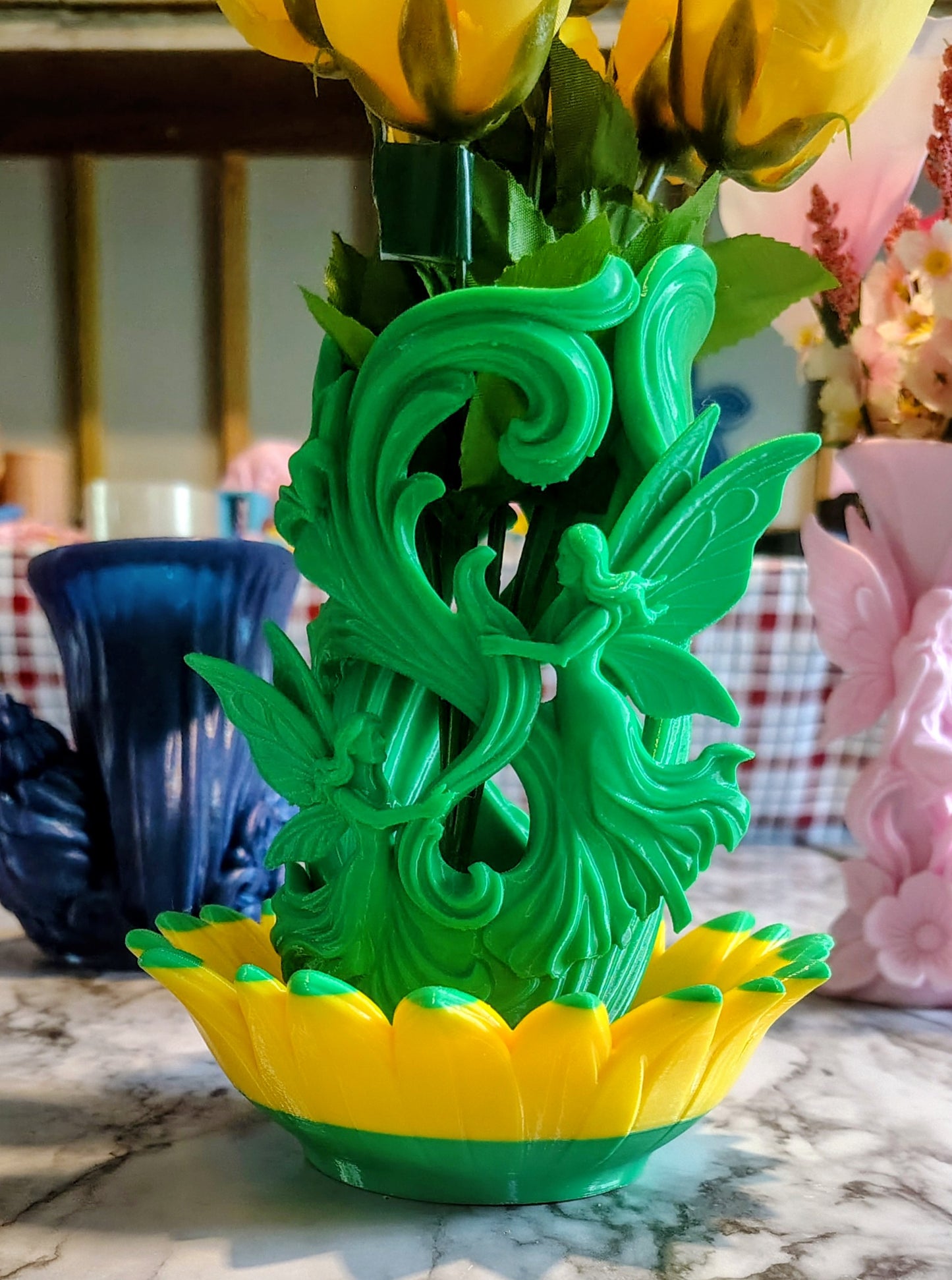 Sunflower fairy vase dry flower display