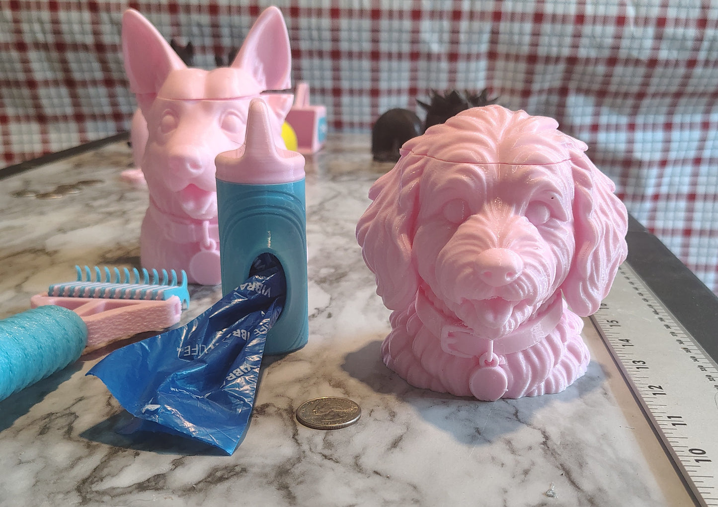 Doodle dog. Golden ,labradoodle,poodle storage treat jar