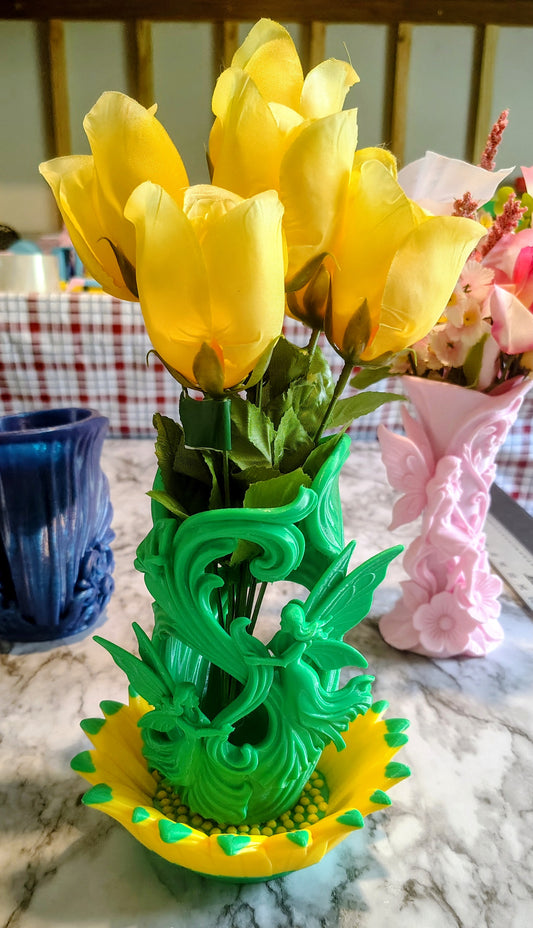Sunflower fairy vase dry flower display